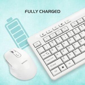 Buy ZEBION G1600 Next Wireless Keyboard Mouse Combo with Nano Receiver, Slim,Elegant and Ergonomic Design, Tested with Over 5 Million keystrokes and clicks,1200 DPI,Durable Body (White) Online at Low Prices in India | Zebion Reviews & Ratings